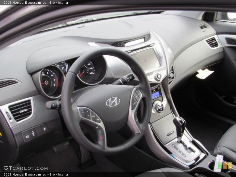 Black Interior Dashboard for the 2013 Hyundai Elantra Limited #74902644