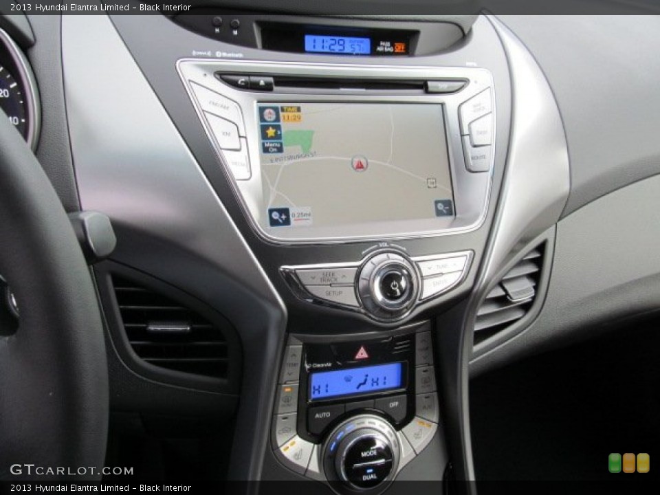 Black Interior Navigation for the 2013 Hyundai Elantra Limited #74902721