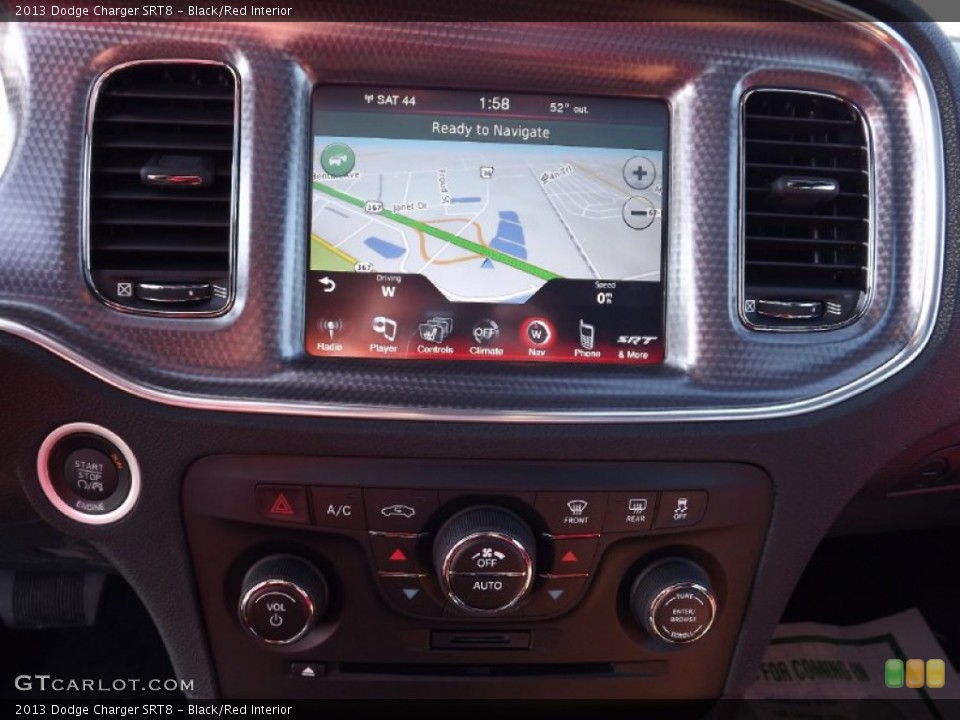 Black/Red Interior Navigation for the 2013 Dodge Charger SRT8 #74902935