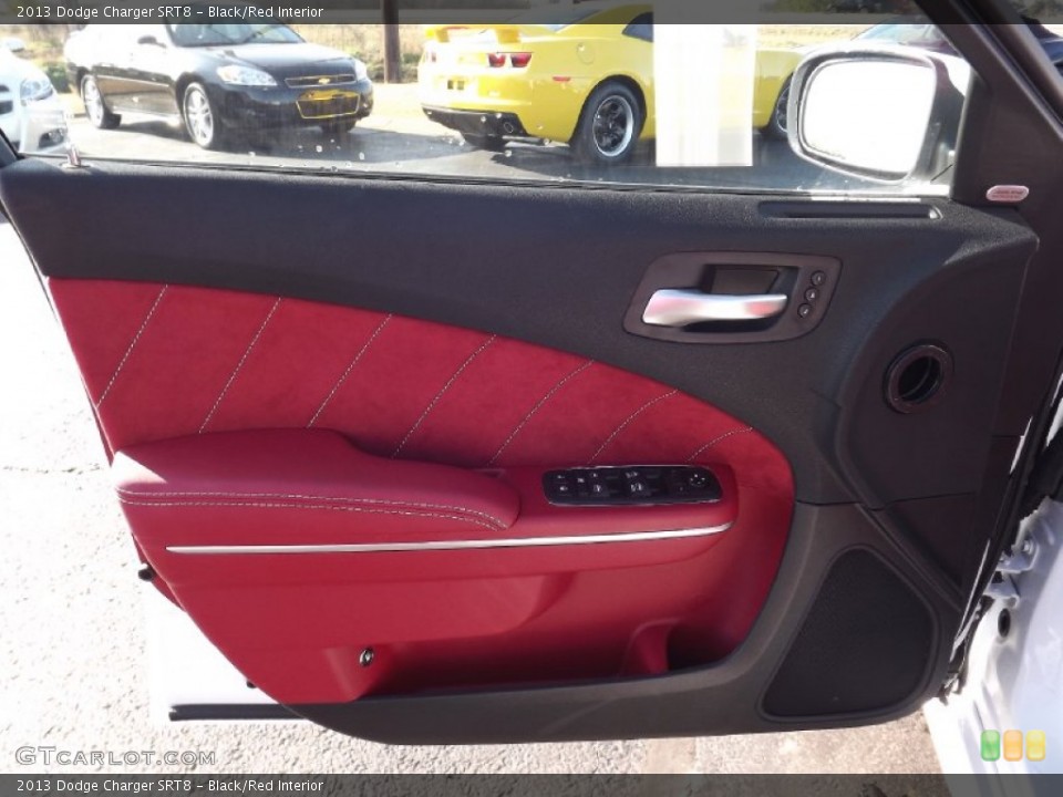 Black/Red Interior Door Panel for the 2013 Dodge Charger SRT8 #74903064
