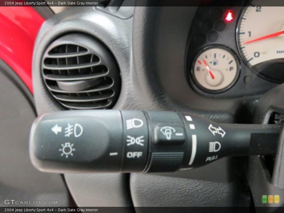 Dark Slate Gray Interior Controls for the 2004 Jeep Liberty Sport 4x4 #74907780