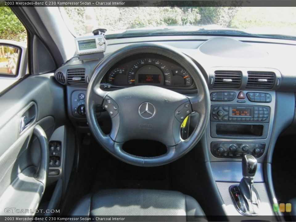 Charcoal Interior Steering Wheel for the 2003 Mercedes-Benz C 230 Kompressor Sedan #74910576