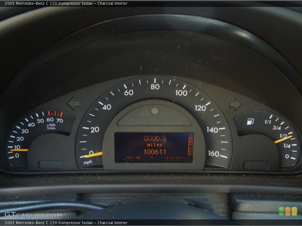 Charcoal Interior Gauges for the 2003 Mercedes-Benz C 230 Kompressor Sedan #74910600