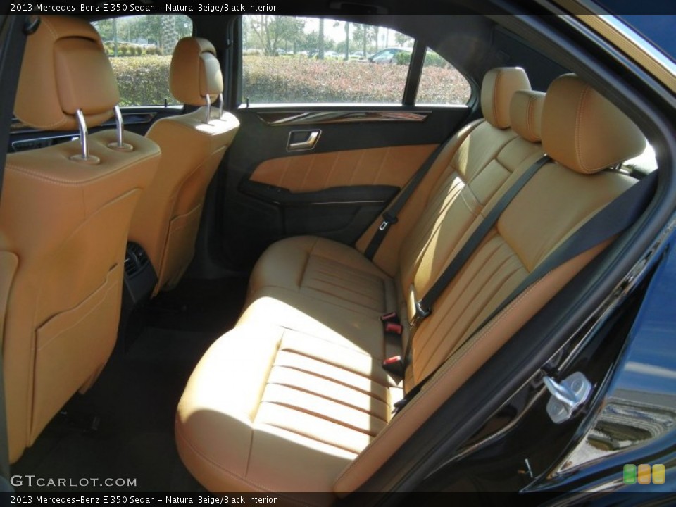 Natural Beige/Black Interior Rear Seat for the 2013 Mercedes-Benz E 350 Sedan #74911995