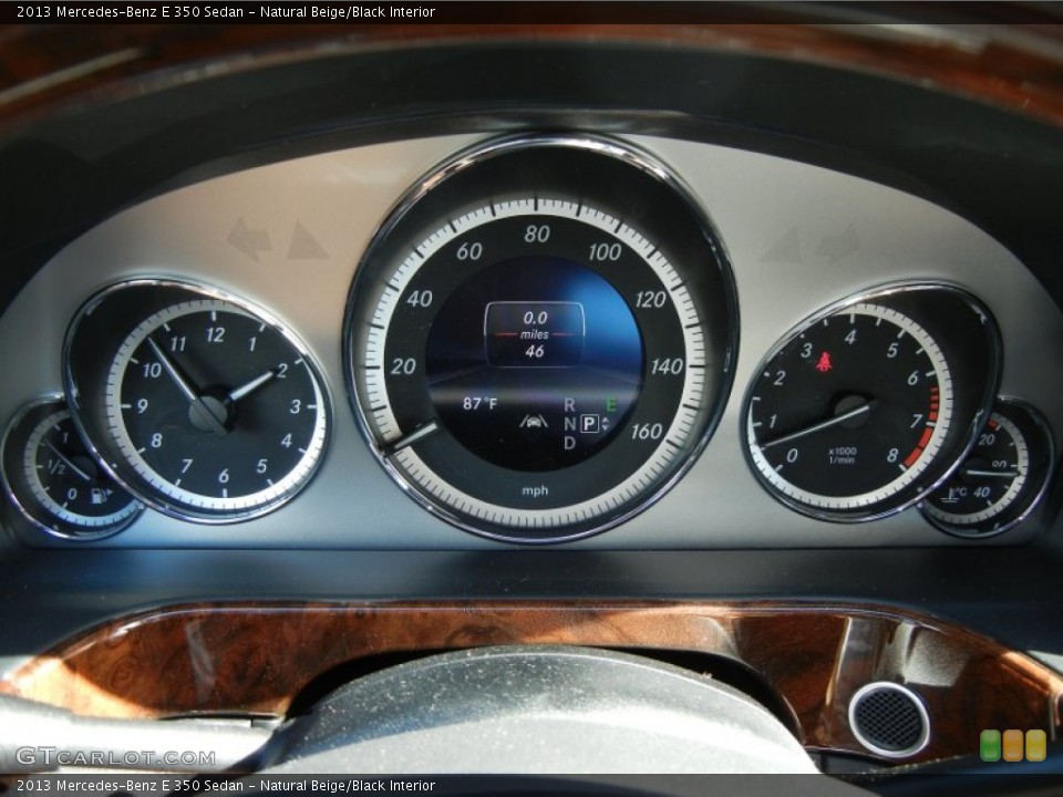 Natural Beige/Black Interior Gauges for the 2013 Mercedes-Benz E 350 Sedan #74912054