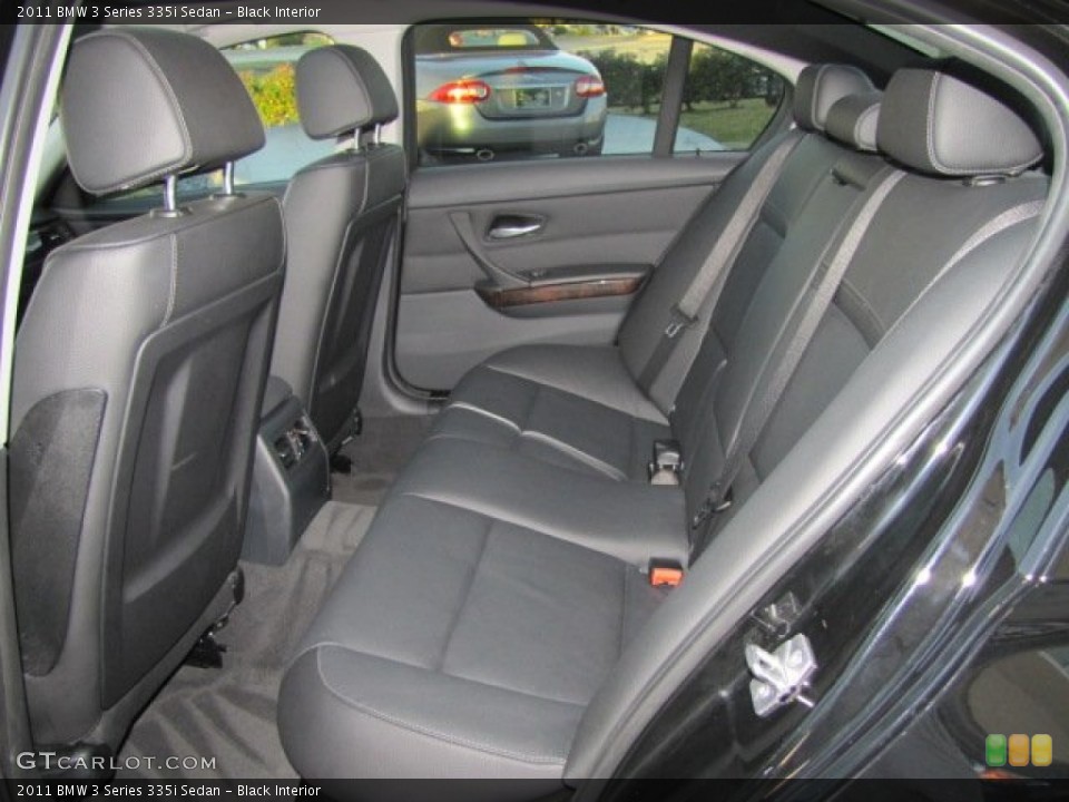 Black Interior Rear Seat for the 2011 BMW 3 Series 335i Sedan #74913273