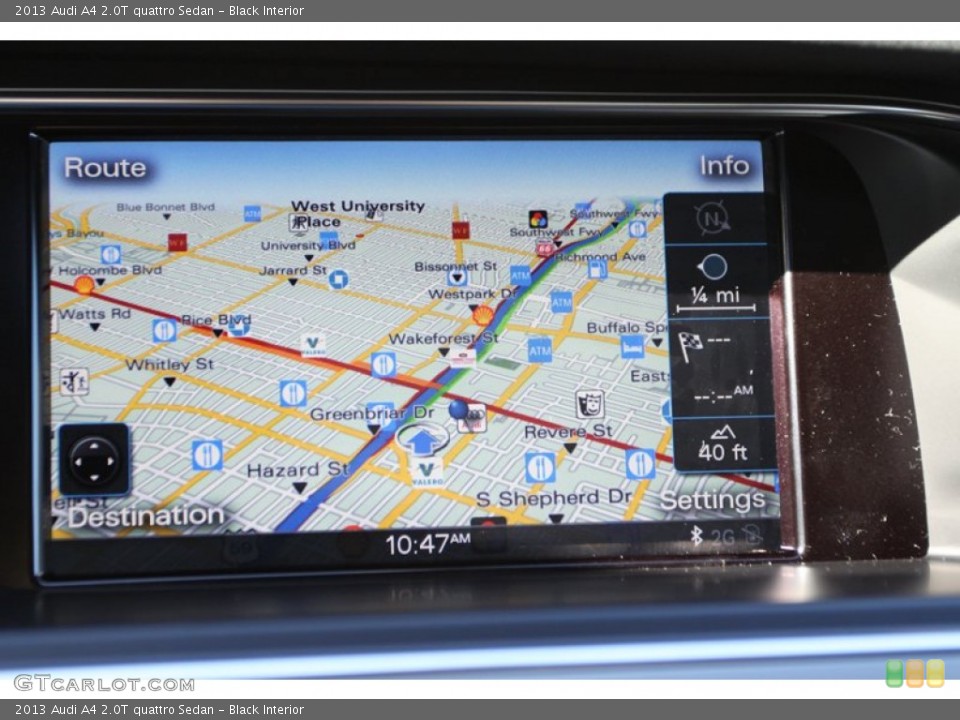 Black Interior Navigation for the 2013 Audi A4 2.0T quattro Sedan #74915322