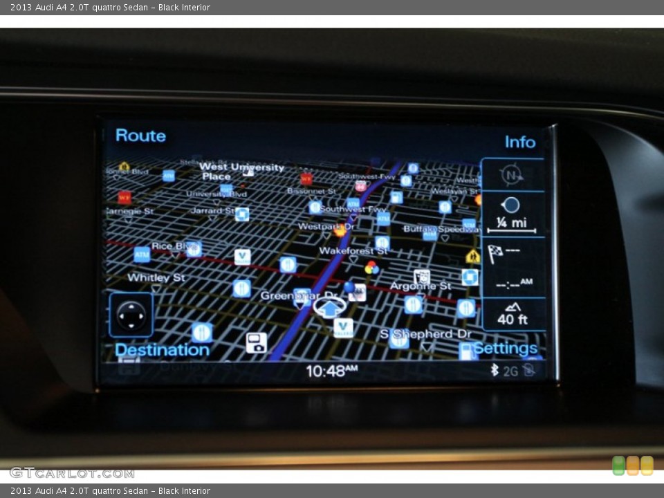 Black Interior Navigation for the 2013 Audi A4 2.0T quattro Sedan #74915494