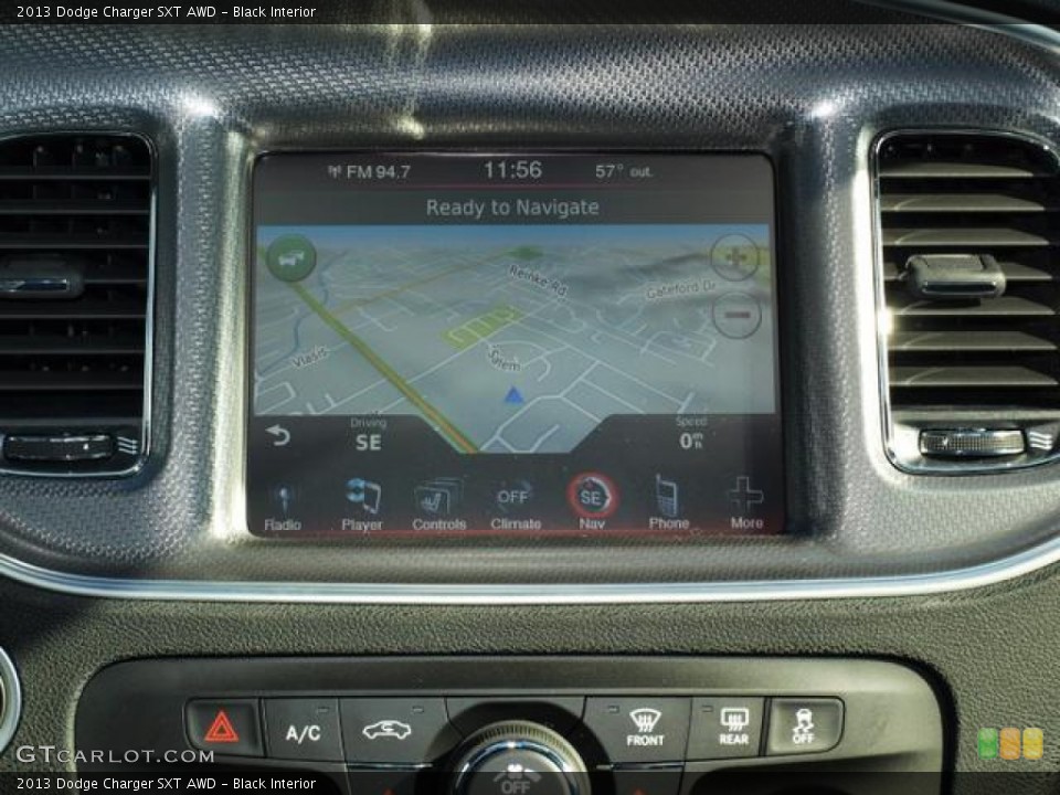 Black Interior Navigation for the 2013 Dodge Charger SXT AWD #74915545