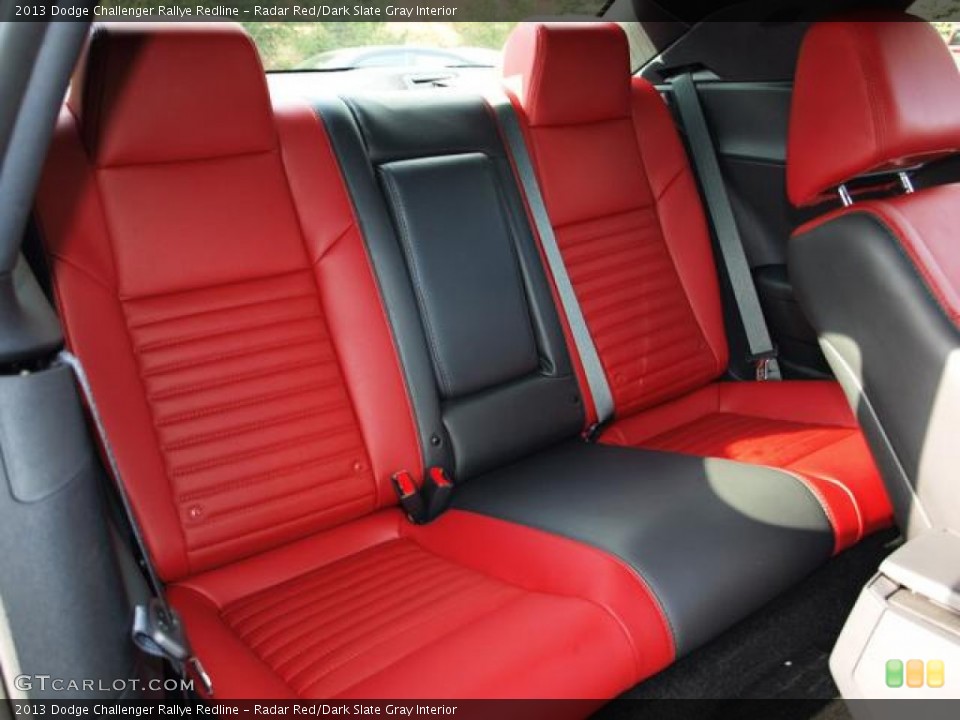 Radar Red/Dark Slate Gray Interior Rear Seat for the 2013 Dodge Challenger Rallye Redline #74915679