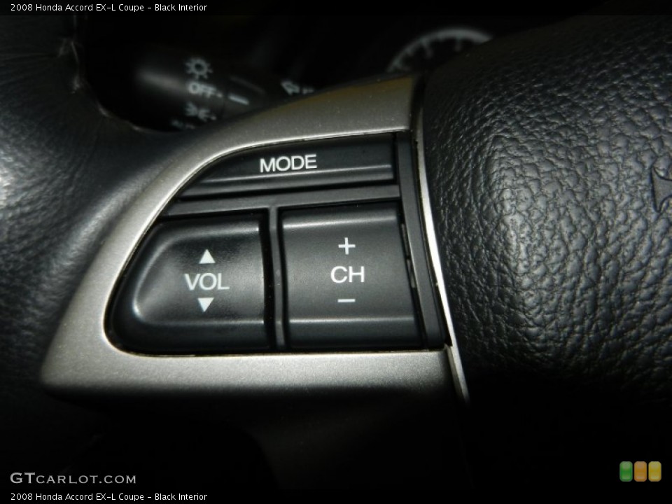 Black Interior Controls for the 2008 Honda Accord EX-L Coupe #74918930