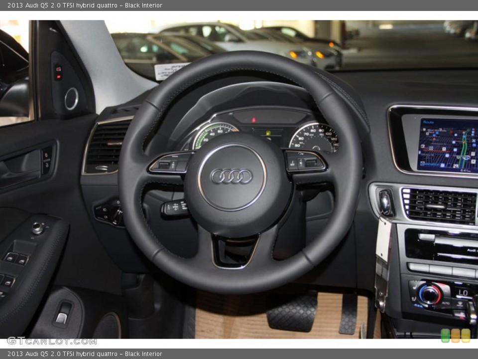 Black Interior Steering Wheel for the 2013 Audi Q5 2.0 TFSI hybrid quattro #74919135