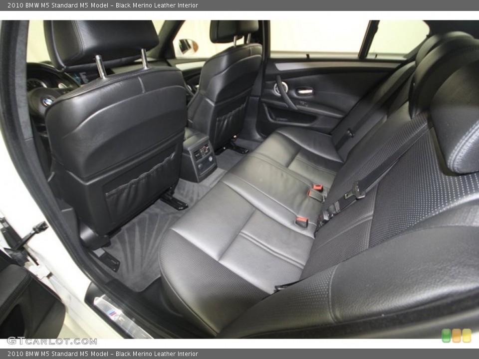 Black Merino Leather Interior Rear Seat for the 2010 BMW M5  #74921013