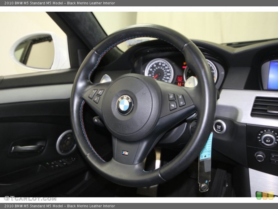 Black Merino Leather Interior Steering Wheel for the 2010 BMW M5  #74921040