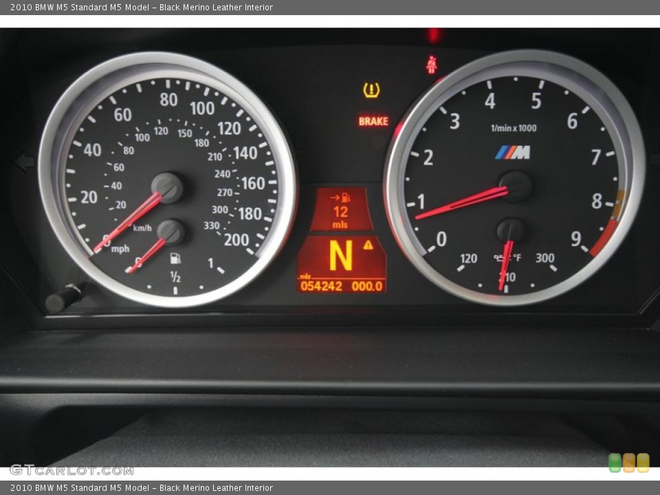 Black Merino Leather Interior Gauges for the 2010 BMW M5  #74921219
