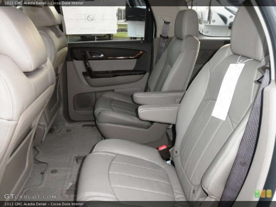Cocoa Dune Interior Rear Seat for the 2013 GMC Acadia Denali #74922306