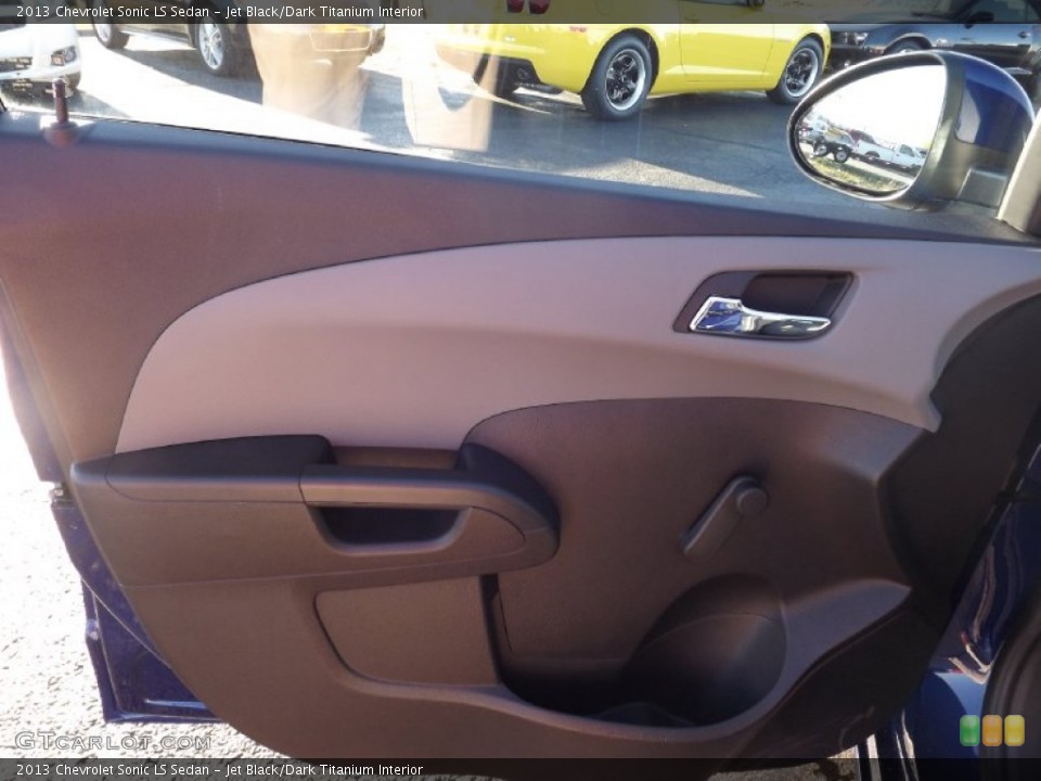 Jet Black/Dark Titanium Interior Door Panel for the 2013 Chevrolet Sonic LS Sedan #74923602