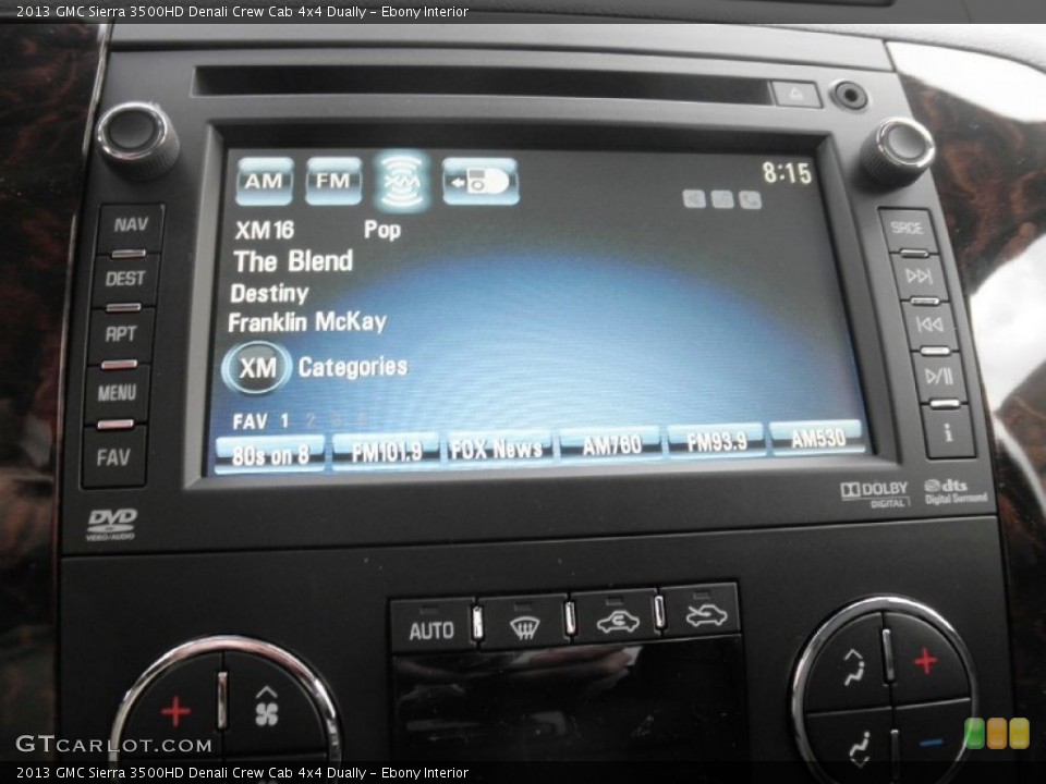 Ebony Interior Controls for the 2013 GMC Sierra 3500HD Denali Crew Cab 4x4 Dually #74925802
