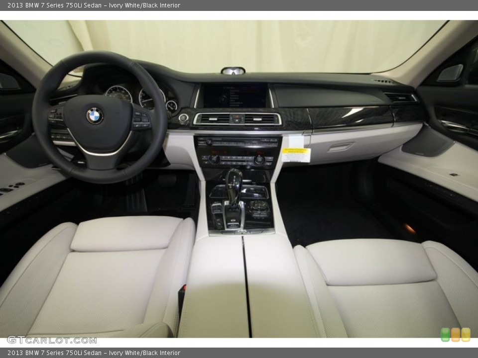 Ivory White/Black Interior Dashboard for the 2013 BMW 7 Series 750Li Sedan #74925832
