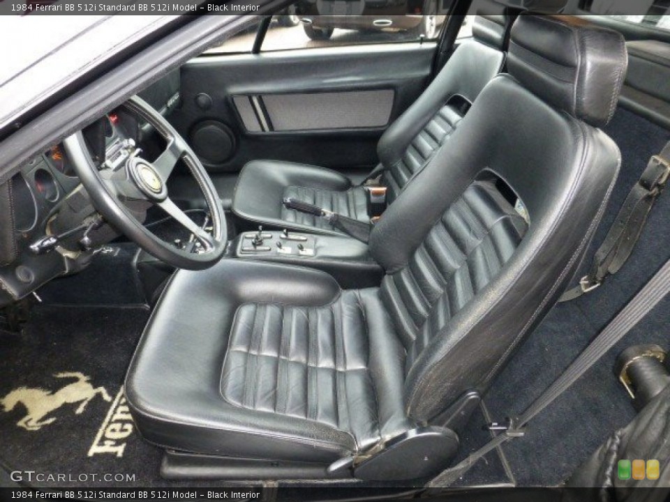 Black Interior Front Seat for the 1984 Ferrari BB 512i  #74926083