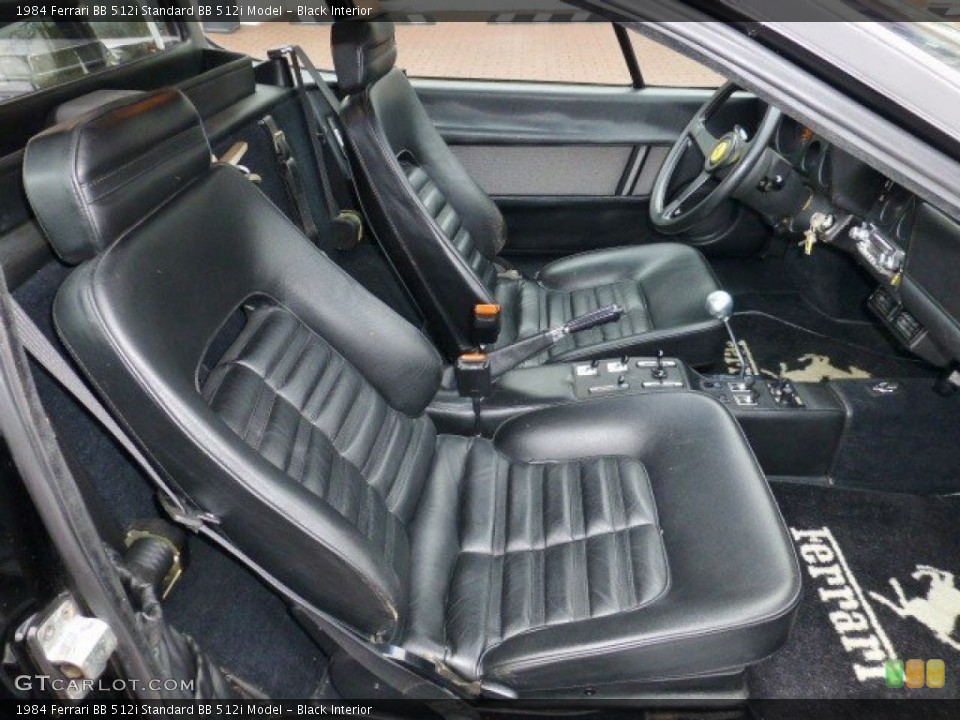 Black Interior Front Seat for the 1984 Ferrari BB 512i  #74926166