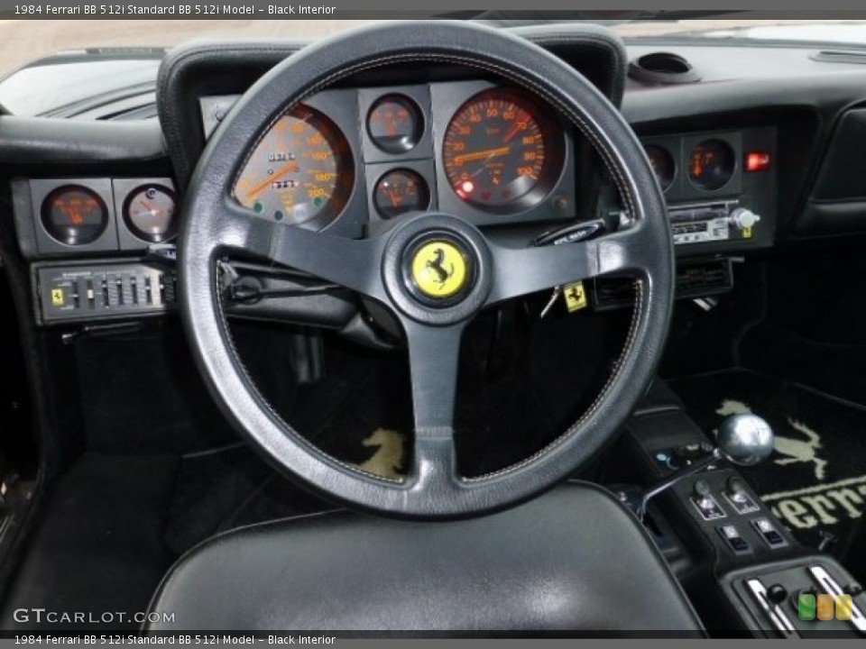 Black Interior Steering Wheel for the 1984 Ferrari BB 512i  #74926198