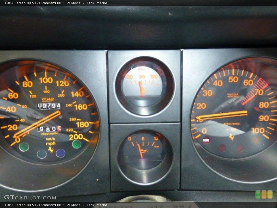 Black Interior Gauges for the 1984 Ferrari BB 512i  #74926222