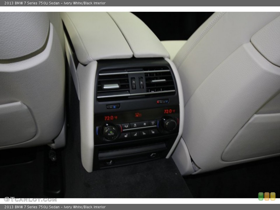 Ivory White/Black Interior Controls for the 2013 BMW 7 Series 750Li Sedan #74926284
