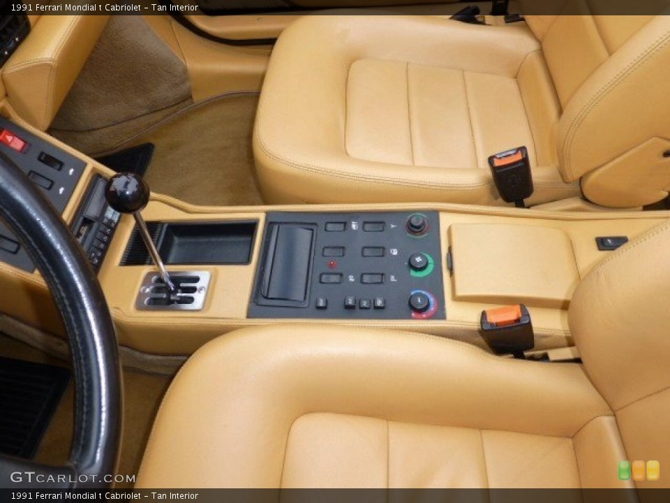 Tan Interior Controls For The 1991 Ferrari Mondial T