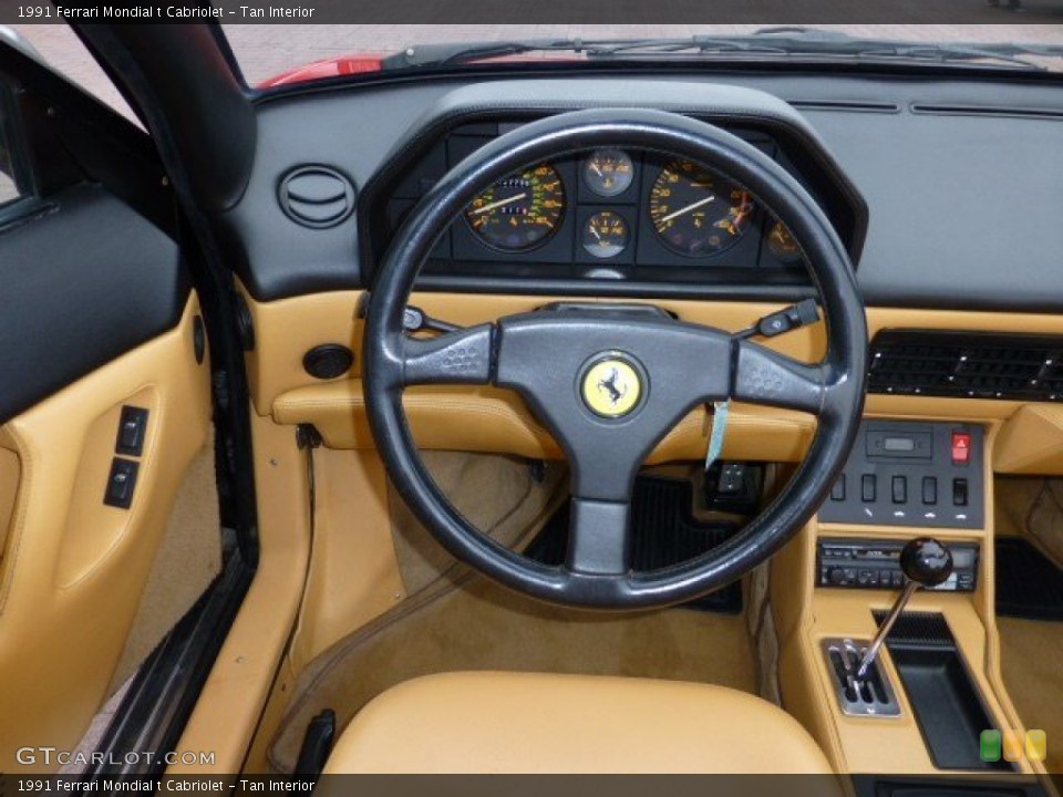 Tan Interior Steering Wheel for the 1991 Ferrari Mondial t Cabriolet #74927440