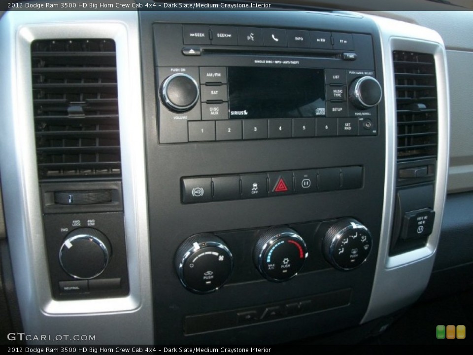 Dark Slate/Medium Graystone Interior Controls for the 2012 Dodge Ram 3500 HD Big Horn Crew Cab 4x4 #74927866