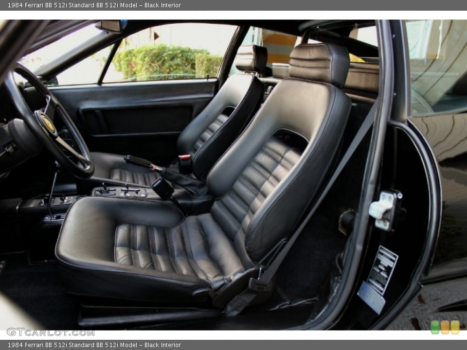 Black Interior Front Seat for the 1984 Ferrari BB 512i  #74928864