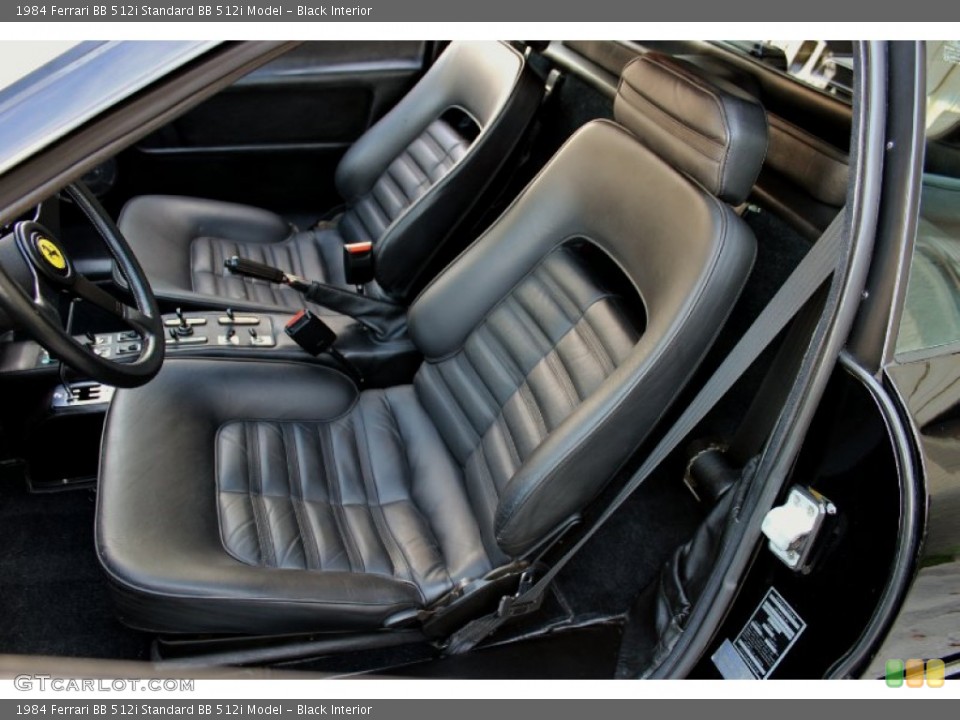 Black Interior Front Seat for the 1984 Ferrari BB 512i  #74928882