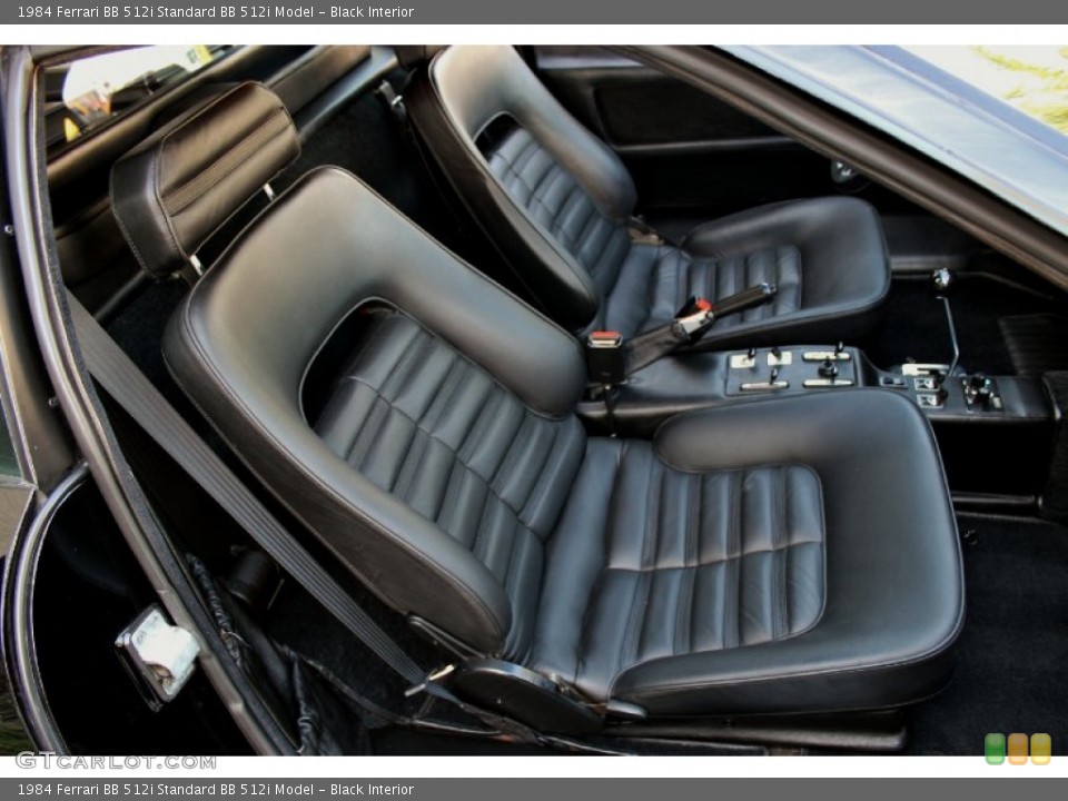Black Interior Front Seat for the 1984 Ferrari BB 512i  #74928892