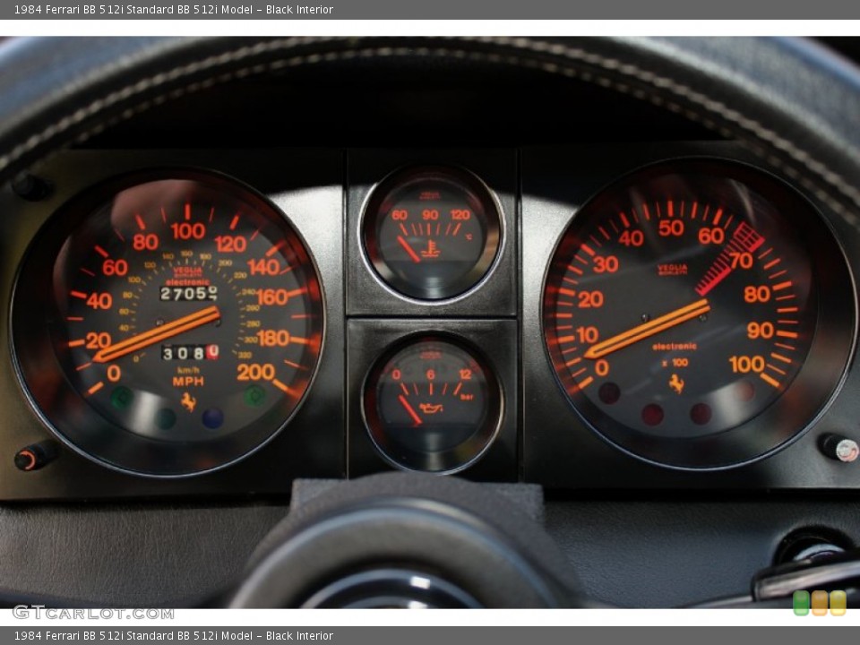 Black Interior Gauges for the 1984 Ferrari BB 512i  #74929072