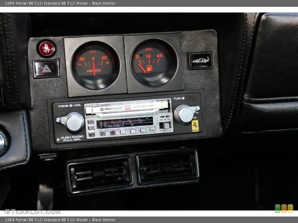 Black Interior Controls for the 1984 Ferrari BB 512i  #74929101