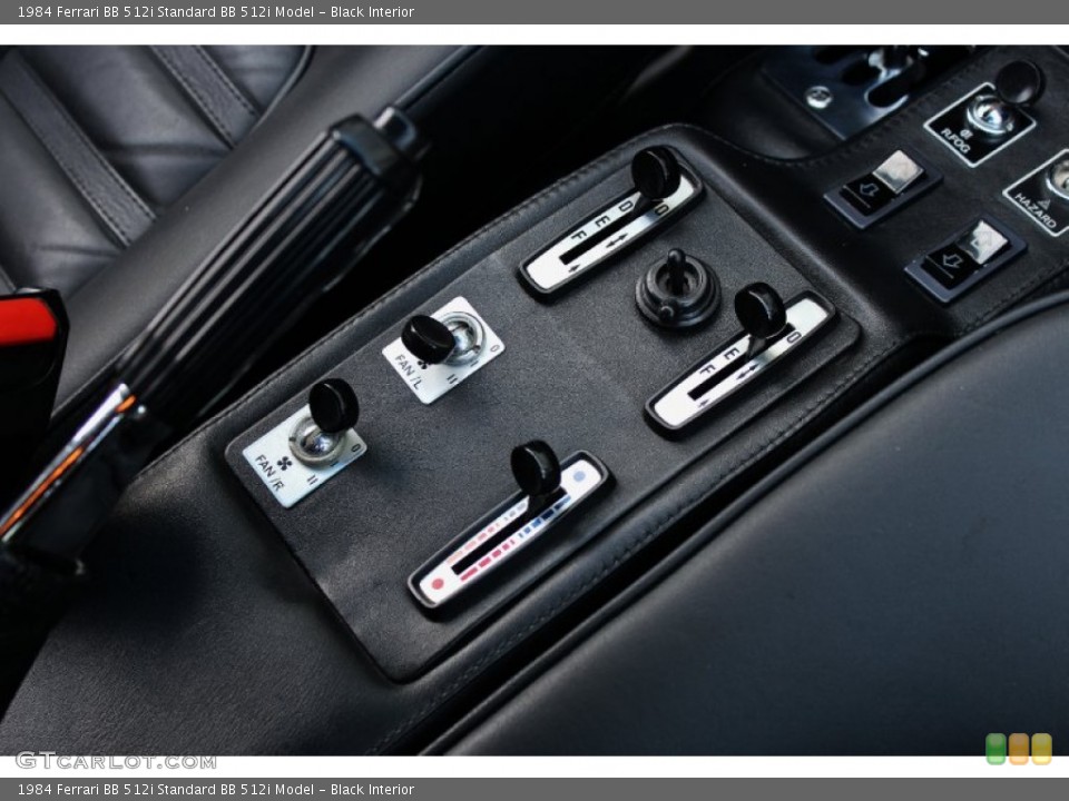 Black Interior Controls for the 1984 Ferrari BB 512i  #74929130