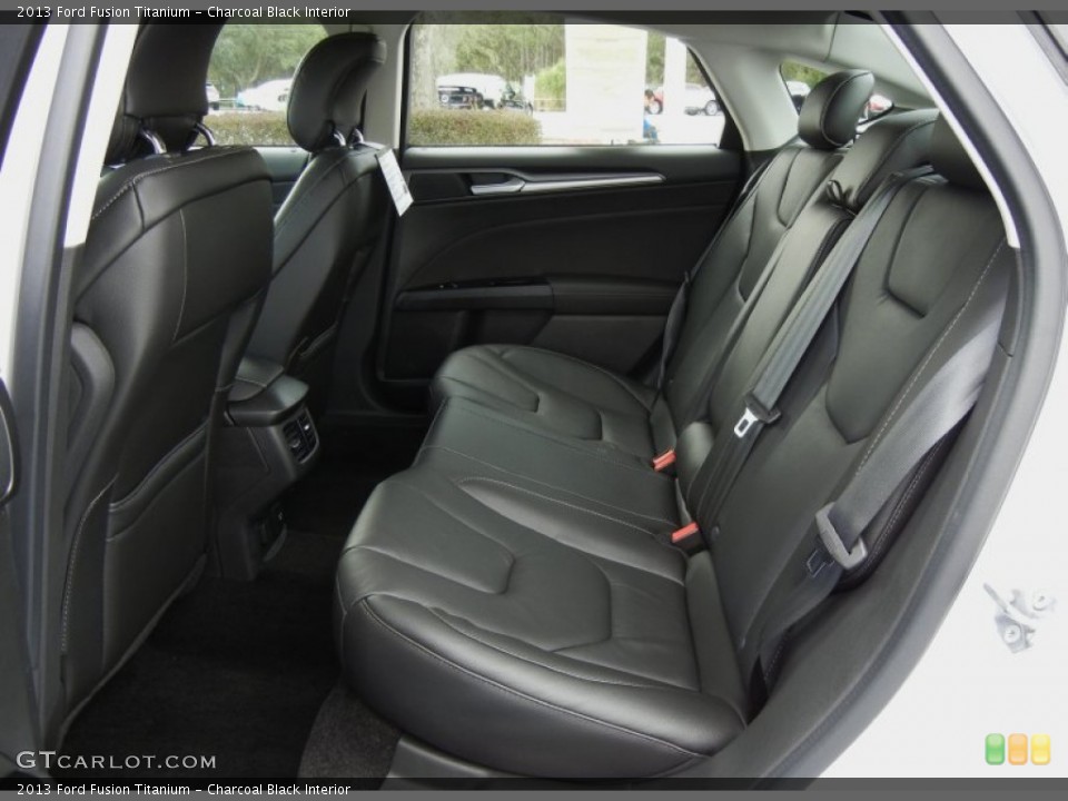 Charcoal Black Interior Rear Seat for the 2013 Ford Fusion Titanium #74932174