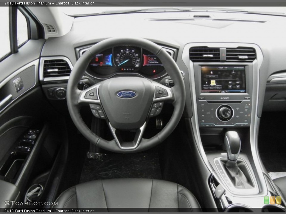 Charcoal Black Interior Dashboard for the 2013 Ford Fusion Titanium #74932193
