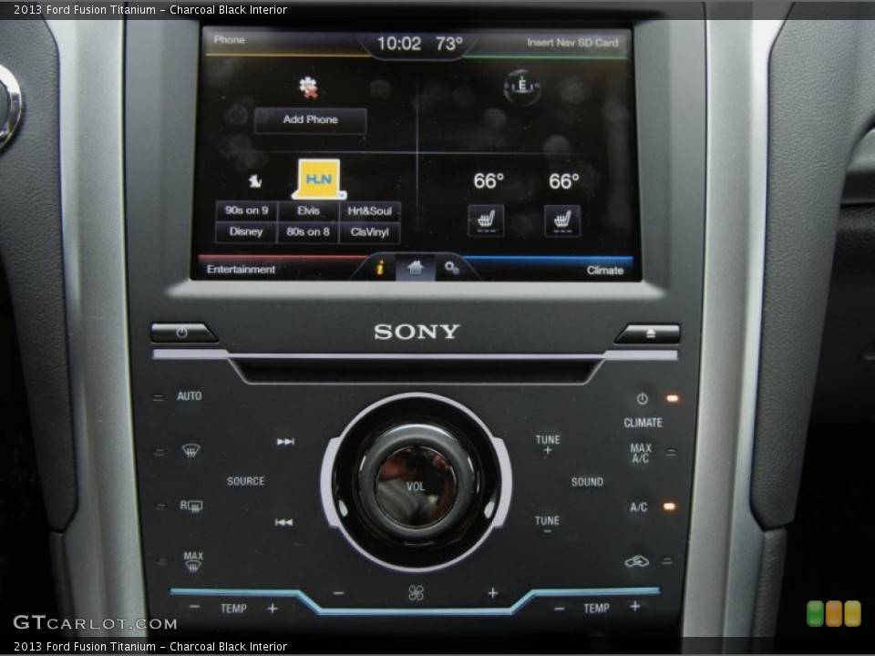 Charcoal Black Interior Controls for the 2013 Ford Fusion Titanium #74932227
