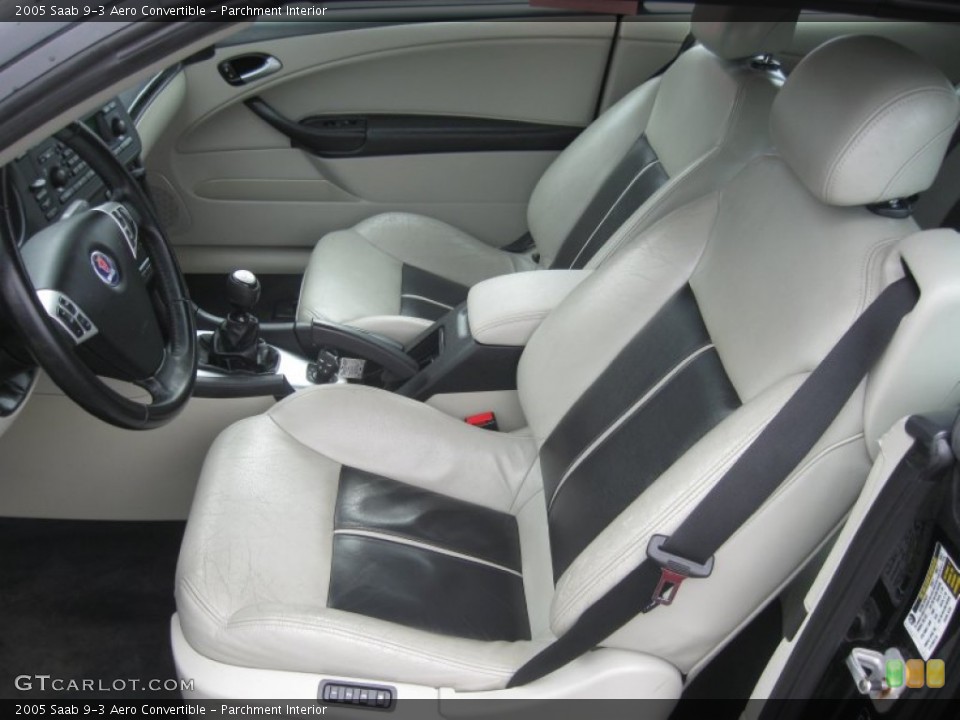 Parchment Interior Front Seat for the 2005 Saab 9-3 Aero Convertible #74932567
