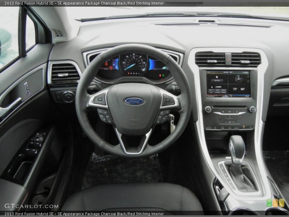 SE Appearance Package Charcoal Black/Red Stitching Interior Dashboard for the 2013 Ford Fusion Hybrid SE #74933098