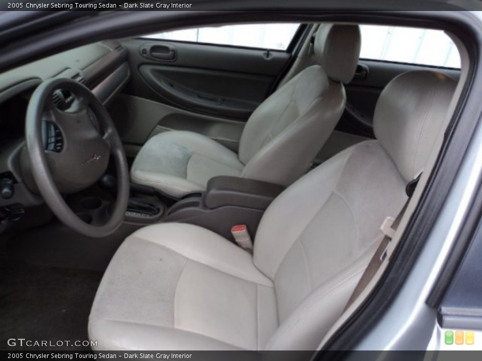 Dark Slate Gray Interior Front Seat for the 2005 Chrysler Sebring Touring Sedan #74934612
