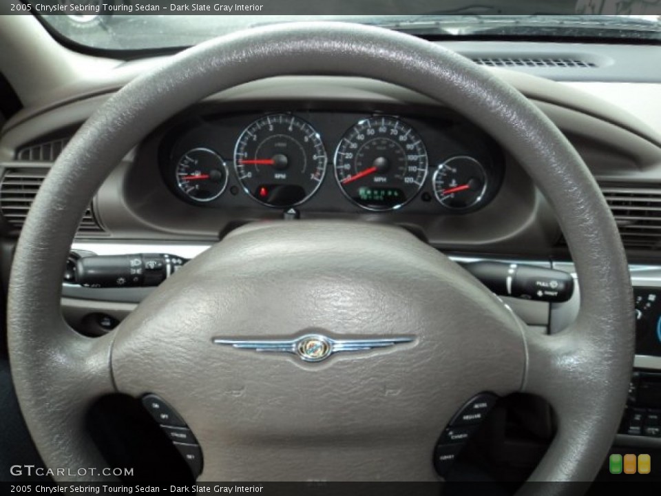 Dark Slate Gray Interior Steering Wheel for the 2005 Chrysler Sebring Touring Sedan #74934646