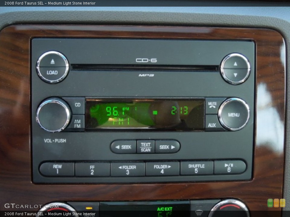 Medium Light Stone Interior Audio System for the 2008 Ford Taurus SEL #74935599