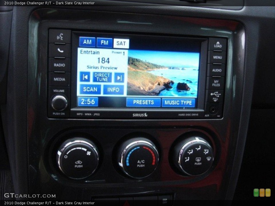 Dark Slate Gray Interior Controls for the 2010 Dodge Challenger R/T #74936263