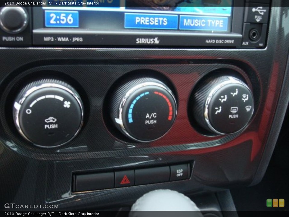 Dark Slate Gray Interior Controls for the 2010 Dodge Challenger R/T #74936275