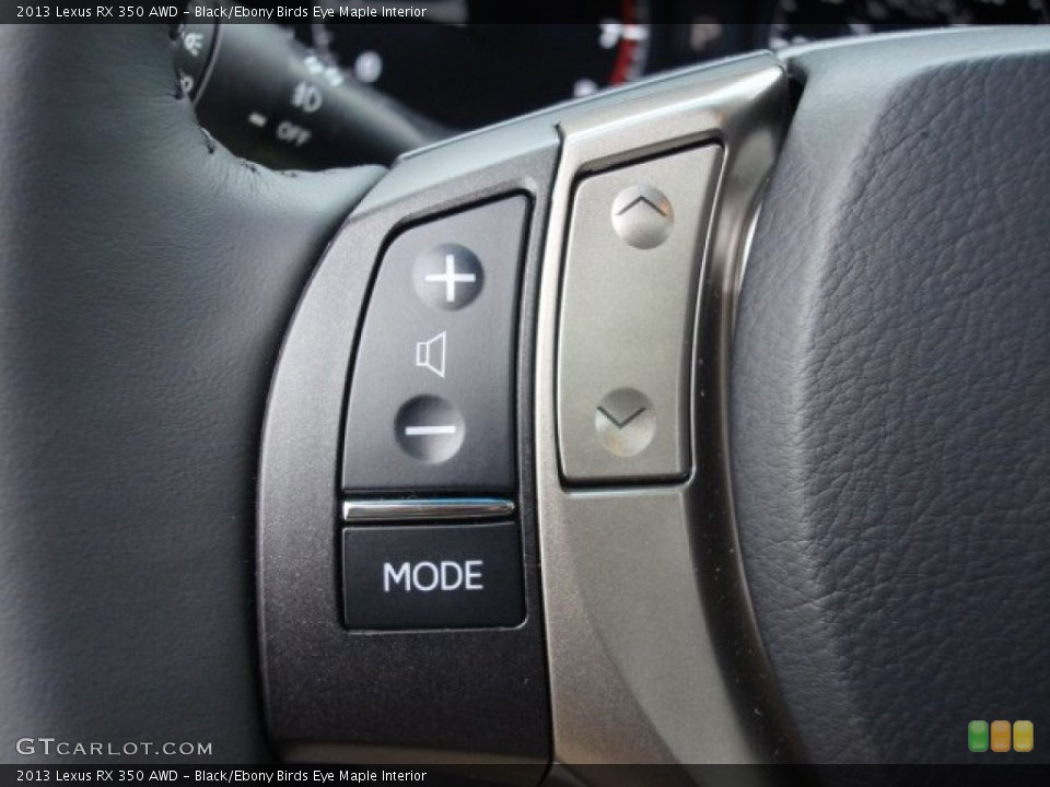 Black/Ebony Birds Eye Maple Interior Controls for the 2013 Lexus RX 350 AWD #74937745