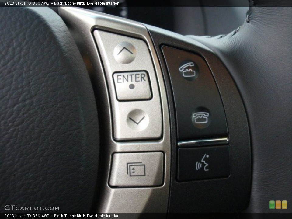 Black/Ebony Birds Eye Maple Interior Controls for the 2013 Lexus RX 350 AWD #74937761