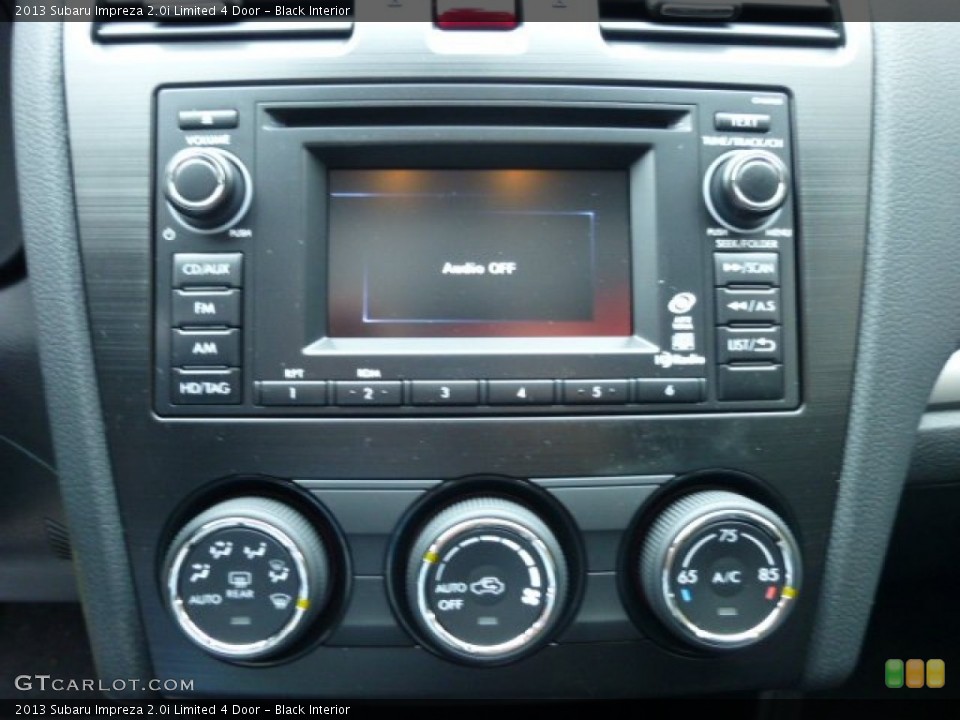Black Interior Controls for the 2013 Subaru Impreza 2.0i Limited 4 Door #74941764